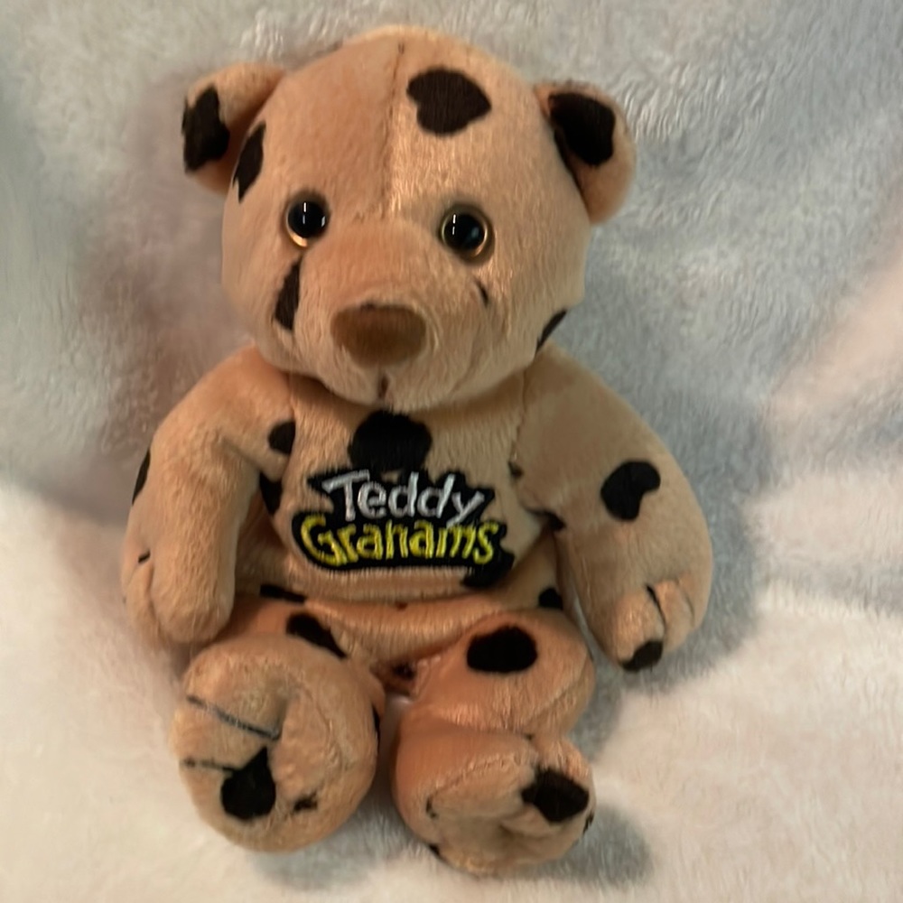 Vintage Teddy Grahams “Chocolatey Chip” Collectible Bean Plush Bear! Rare!